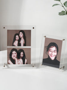 Acrylic Xuyên Thấu Khung Ảnh Đứng Ins Khung Hiển Thị Ảnh Tức Thì 6 Inch 7 Inch 8 Inch Mặt Hàng Trang Trí Pha Lê Cảm Giác Cao Cấp
