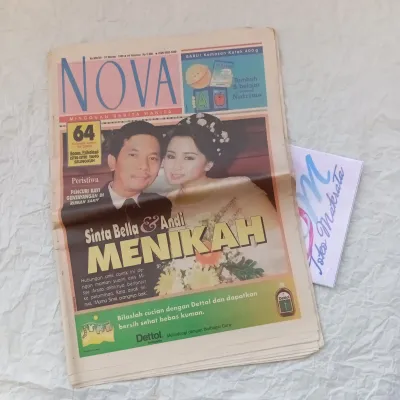 koran tabloid mingguan berita wanita NOVA cover SINTA BELLA DAN ANDI