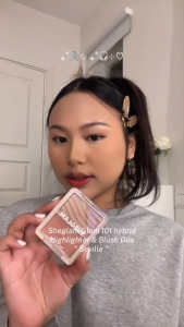 SHEGLAM Glam 101 Hybrid Highlighter & Blush Duo Matte High Pigments Multi-Use Non-Greasy Shimmer Face Highlighter Bluser Palette Makeup Cosmetics