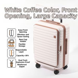 Qieyin Garden | Expandable Sideways Opening Password-protected Travel Luggage 26in