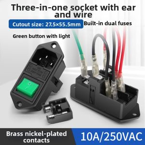 kuicc | Three-in-One AC Dual Fuse Socket 10A 250V