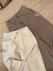 Retro Texture High-Waisted Wide-Leg Pants