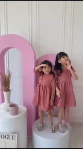 Dress Anak Perempuan Lucu Lengan Panjang - Baju Tunik Atasan Anak Cewek 1- 8 Tahun 4369