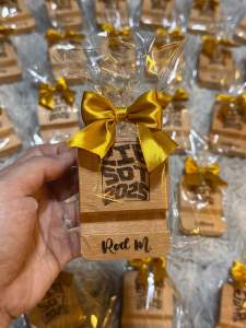 Personalized Laser Engraved Wooden Phone Stand Gift Ideas Giveaway Souvenir Birthday Wedding Christening Baptism