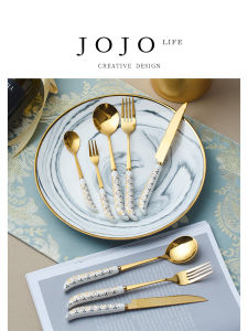 Creative Ceramic Steak Knife Fork Set Curved Hook Design Home Dining Utensils Luxury Light Weight Couples Fashion Jewelry