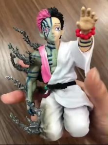 Bandai | In Stock 14cm Anime Demon Slayer Akaza Hakuji Figure Model Desktop Ornament Toy Collectible pvc Model Birthday Christmas Gift