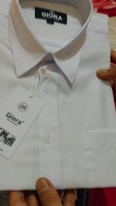 Kemeja polos putih pria reguler lengan pendek baju atasan kerja laki-laki basic formal