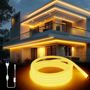 Outdoor Flexible COB Led Strip Lights Courtyard Wall Lamp AC110V 220V Waterproof Landscape Street Lights for Porch Garden Decor