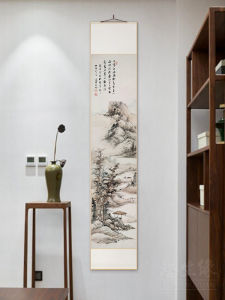 New Chinese Style Landscape Painting Scroll Decorative Artwork for Hallway Corridor Study Room Modern Decorative Wall Art