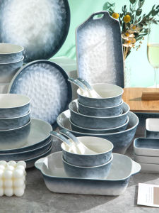 Bowl Nordic Ins Style Ceramic Net Red Creative Japanese Style Beautiful Household Dinner Plate Korean Dessert Western Cuisine Plate Dish