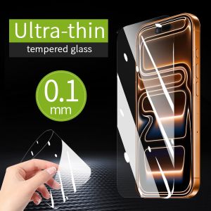 0.1-0.15mm Ultra Thin High Toughness Tempered Glass Screen Protector For iPhone 17 Pro Max 17 Air 16 Pro Max 15 14 13 13 11 Pro Max X XS Max XR 6 6S 7 8 15 16 Plus Clear Glass