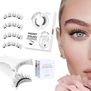 Hot Sale Magnetic False Eyelashes Set Lightweight Little Devil A Pair of Glue-free Supernatural Imitation Mink Hair