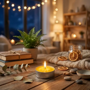 Combo hộp 100 viên Nến Tealight ép hoa 38x10cm Vivian Vus Candles - Nến Trang Trí Tiệc
