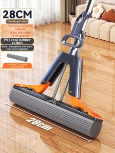 Joybos | Absorbent Foldable Sponge Mop With Bucket
