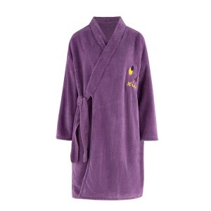 Couples Long Sleeve Pure Cotton Absorbent Bath Robe Sleepwear Home Use Thick Couples Pajamas Soft Polyester Fabric Towels