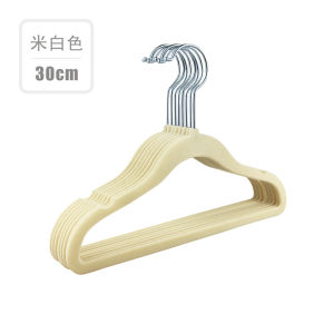 High-End Eco-Friendly Transparent Velvet Coat Hanger Home Use Seamless Anti-Slip Skin Feel Clothes Hanger Dry And Wet Dual-Purpose Coat Support