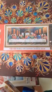 Tranh Đính Đá GIA ĐÌNH THÁNH GIA (ĐÁ ABC CAO CẤP). Kích Thước: 75cm x 59cm