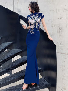Improved Version Evening Gown Beautiful Elegant High-End Fish Tail Style for Women Perfect for Company Year End Dinner Party