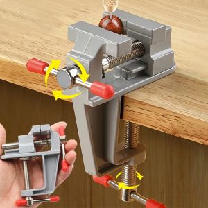 ที่หนีบโต๊ะม้านั่งในอลูมิเนียมอัลลอยด์เครื่องมือซ่อมแบบทำมือพิมพ์ประดิษฐ์แบบปากกาจับชิ้นงานขนาดเล็กอเนกประสงค์ปากกาจับชิ้นงานสกรูจับยึดโต๊ะแบน