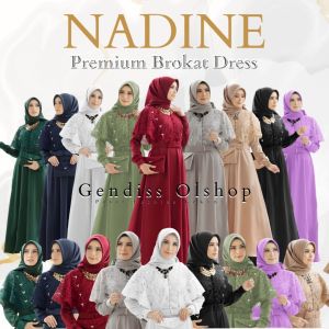 (TERMURAH) Nadine Dress Brokat Premium Terbaru 2025 Size M L XL XXL XXXL 5XL