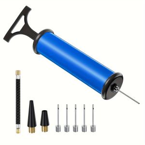 Portable Hand Ball Pump Multifunctional Inflator with Needle Nozzle for Soccer Basketball Volleyball Swim Ring