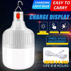 400W 500W 600W 700W 800W 900W USB portabel isi ulang daya LED malam pasar bola lampu lampu untuk berkemah di luar ruangan dapat diredupkan tahan air lentera rumah darurat  Lampu Camping outdoor Gantung Bohlam LED / lampu emergency USB charger