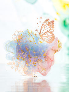 Nhãn Dán PET Màu Nước Nghệ Thuật Thủ Công Lấp Lánh Vàng Cổ Điển Cho Sổ Tay Trang Trí Thủ Công Mỹ Nghệ Văn Phòng Phẩm