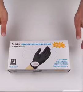 Disposable Nitrile Gloves Powder‑Free Latex‑Free Food Grade & Medical Examination Thick Waterproof Oil‑Resistant for Kitchen Household Cleaning Catering Blue/Black/White 100 Pcs per Box S/M/L/XL
