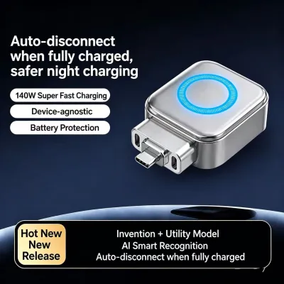 Smart Full Charge Self-Cut Type-C Adapter Universal Auto Disconnect for Night Charging Overcharge Prevention Separator