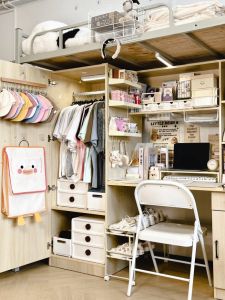 College Student Dormitory Bed below Table Transformation Good Things Wardrobe Multi-layer Storage Shelf Space Utilization Tool