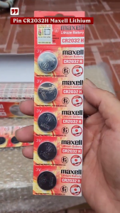 Vỉ 5 viên pin Maxell Cmos CR2032H /CR 2032H / 2032 Lithium 3V - Made In Japan