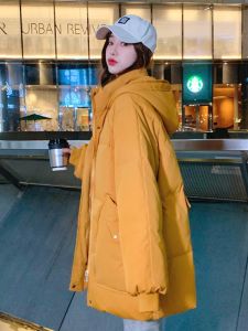 Oversize Bread Style Short down Cotton Jacket Womens Fashion Autumn Winter Coat Thick Cotton Padded Korean Version Commute