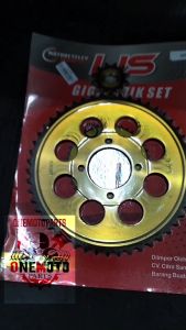 GEAR GIR GIGI SET TARIK DEPAN BELAKANG 50T-12T/428 SUPRA PRIMA GRAND WIN FIT LEGENDA KUALITAS SUPER