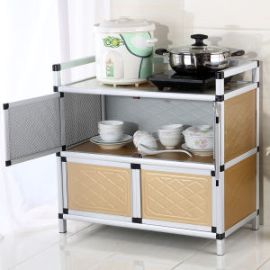 Economic Aluminum Alloy Stainless Steel Kitchen Cabinet Simple Bowl Stand Storage Rack Home Use Assembly Required Modern Style