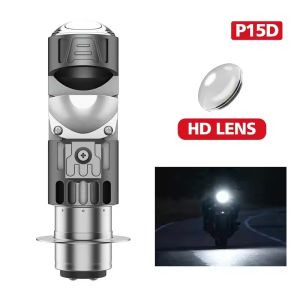 H4 LED Hai Màu Đèn Pha Xe Máy Bóng Đèn Hi Lo Beam 6000K Dành Cho Xe Yamaha Kawasaki Suzuki P15D Ba20d Động Cơ Đèn Tín Hiệu Phụ Kiện
