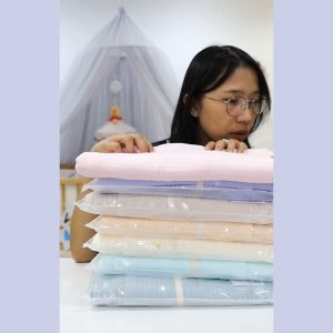 SOFFSPUN ผ้าเช็ดตัวเด็ก ผลิตจากใยฝ้าย Cotton 100% ขนาด 70x140 cm.(0m+)