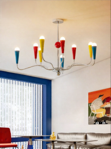 FANCY LAMP CLUB | Memphis Mid-Century Bauhaus Style Artistic Colorful Ceiling Lamp