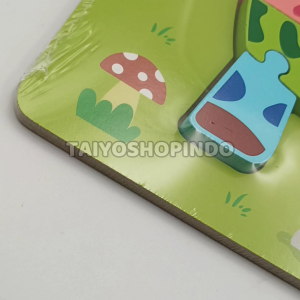 TAIYO Puzzle Kayu 3D Mix Color Shapes Wood Jigsaw Hewan Pesawat Montessori Mainan Games Edukasi Anak