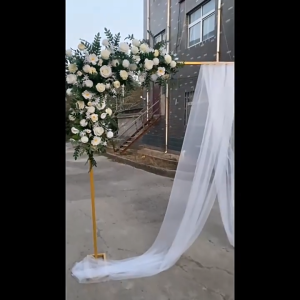 Square Metal Arch Backdrop 1/1.5/2M Metal Wedding Arch Stand Gold Square Arched Backdrop Frame Wedding Decoration