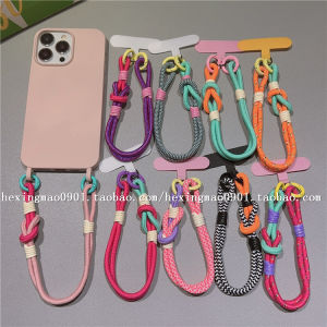 สร้อยข้อมือโทรศัพท์มือถือแบบสั้นแฟชั่นสำหรับผู้หญิง สายรัดข้อมือป้องกันการตกหล่นและลื่น สร้อยคอโทรศัพท์มือถือแบบยูนิเซ็กซ์