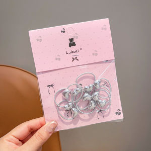 Silver Pearl Cute Elastic Hair Bands for Girls