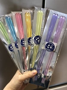 Transparent Crystal Anti-Slip Chopsticks Home Restaurant High Aesthetic Value Dinnerware Set Macaron Colored Japanese Style Pet