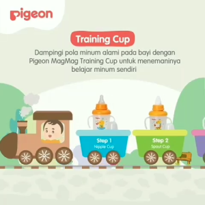 Pigeon Baby Training Cup Set MagMag Step 1 2 3 4 Gelas Belajar Bayi BPA Free
