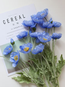 บ้านหลังเล็กประทับใจสไตล์ Pastoral ดอกไม้ผ้าไหมพวงเดี่ยวสําหรับตกแต่งห้องรับประทานอาหารที่บ้าน