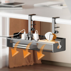 Khay Quản Lý Dây Cáp Có Thể Kéo Dài Dưới Bàn Làm Việc Với Kẹp Giá Đỡ Dây Nguồn Có Thể Thu Vào Không Cần Khoan Chất Liệu Kim Loại Dùng Để Cất Giữ Đồ Dùng Văn Phòng