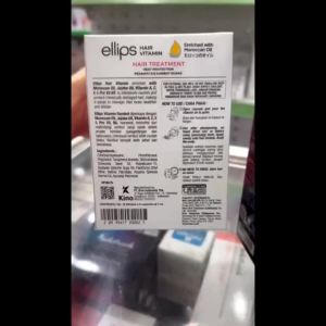 Vỉ 6 viên tinh dầu serum Ellips OK085 vitamin pro keratin giúp giảm gãy rụng phục hồi nuôi dưỡng tóc óng mượt
