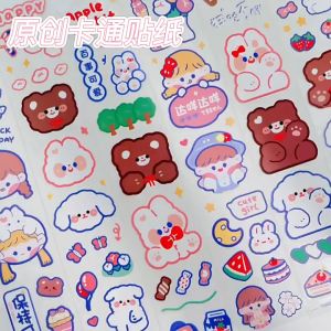 Transparent Sticker Cartoon 卡通透明贴纸 Pelekat Lutsinar Kartun Sticker PVC Comel Cute DIY Notebook Journal Waterproof Stationery