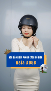 [NHÀ SẢN XUẤT] [ĐỘC QUYỀN] Mũ Bảo Hiểm Lưỡi Trai 1/2 Đầu Asia A05B Có Ốp Da Thời Trang Cho Nam Và Nữ Bán Chạy Chính Hãng | Trực tiếp từ NSX