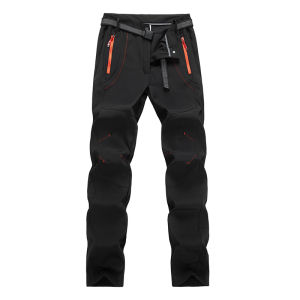 LNGXO Thick Warm Fleece Winter Pants Women Waterproof Hiking Trekking Camping Skiing Soft Shell Pants Outdoor Windproof Trousers