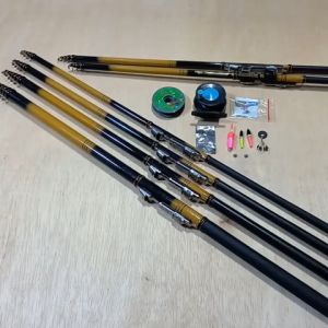 SET TEGEK KOLONG OREGON BANGAU 240 270 300 360 450 - FIBER - JORAN CUSTOM SUDAH RING DAN REEL SEAT - SENAR - TOKOS TINGGAL PAKAI
